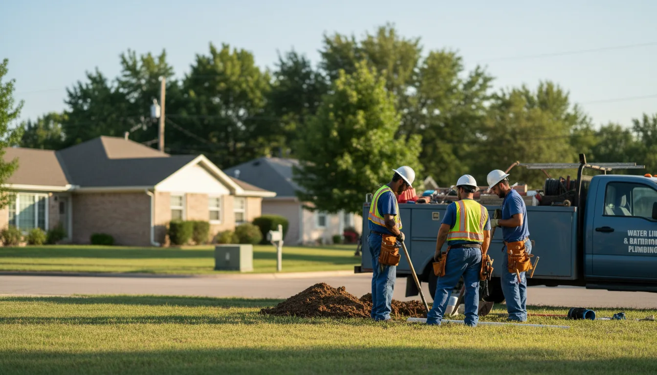 Residential water line and bathroom plumbing service in Dittmer, MO